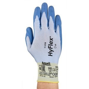 Guantes de protección de corte con recubrimiento de poliuretano HyFlex® 11-518