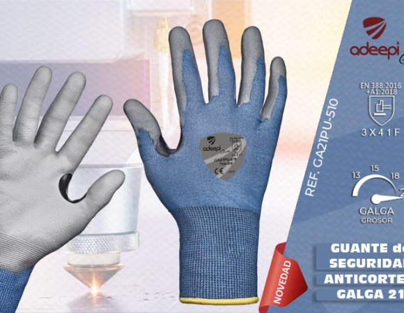 LUVA DE SEGURANÇA ANTI-CORTE ADEEPI LUVAS: GA21PU-510